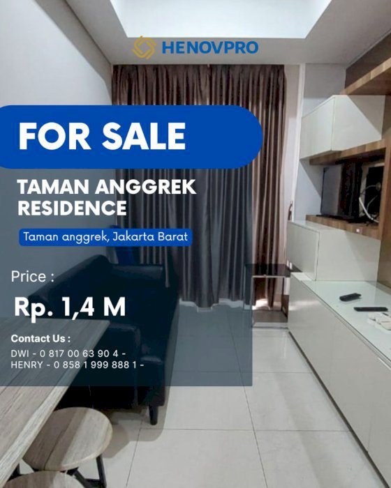 Dijual Cepat 2BR City di Taman Anggrek Residences