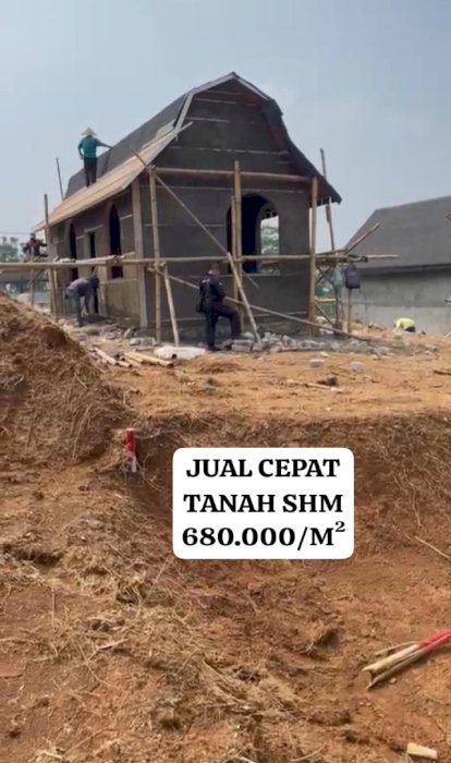 Jual tanah murah masuk mobil 680ribu/meter sudah include SHM