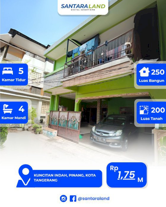 TangerangDijual Rumah 2 Lantai Luas & Strategis – Kuncitan Indah