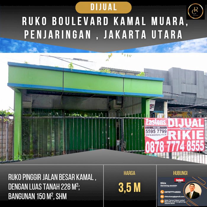 Dijual Tempat usaha pinggir jalan raya Kamal