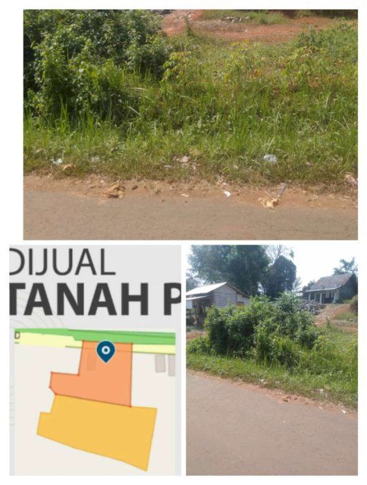 Di jual tanah murah strategis pinggir jalan lokasi Jonggol