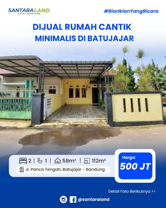 DIJUAL RUMAH CANTIK MINIMALIS DI BATUJAJAR – BANDUNG BARAT
