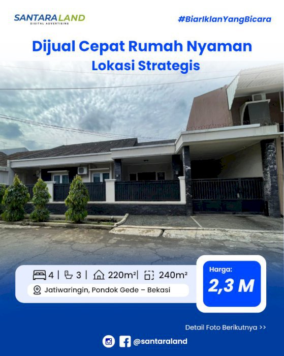Dijual Cepat Rumah Nyaman & Strategis