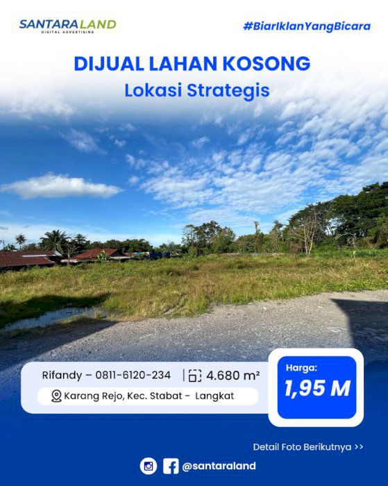 DIJUAL LAHAN KOSONG STRATEGIS