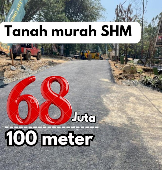 Jual tanah murah sudah SHM pinggir jalan raya
