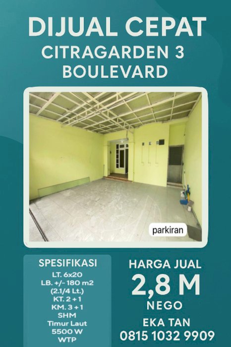 BOULEVARD CITRA GARDEN 3 JAKARTA BARAT BISA UTK USAHA