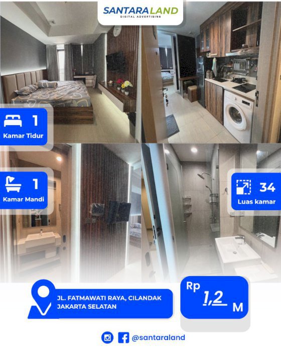 Apartemen Furnished – Fatmawati City Center, Jakarta Selatan
