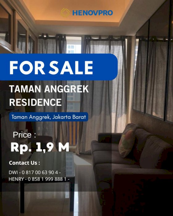 Dijual Cepat 3BR City Harga TURUN HARGA di Taman Anggrek Residences