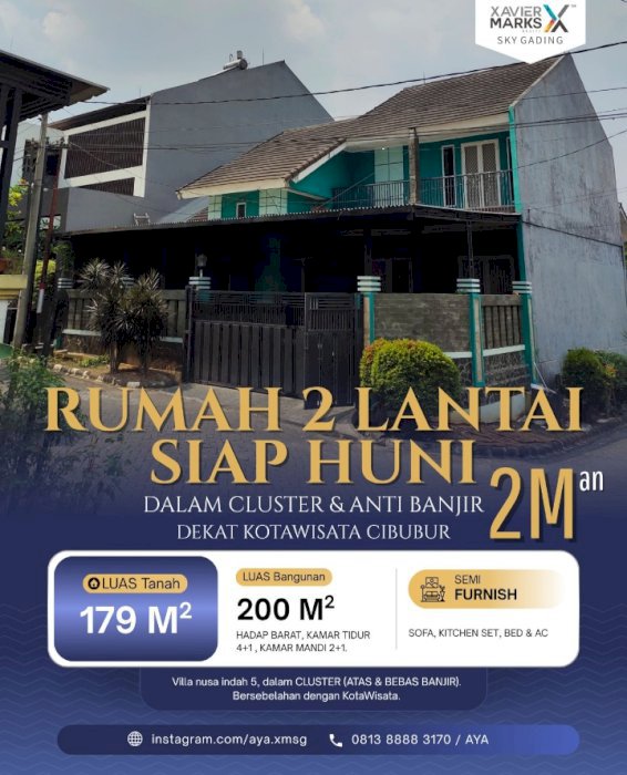 Dijual,Rumah Siap Huni , Cibubur