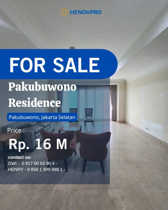 Dijual Pakubuwono Residence 3+1BR City View BEST PRICE