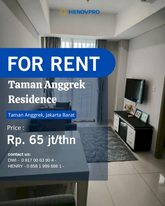 BRAND NEW Taman Anggrek Residence Unit 1BR Furnished