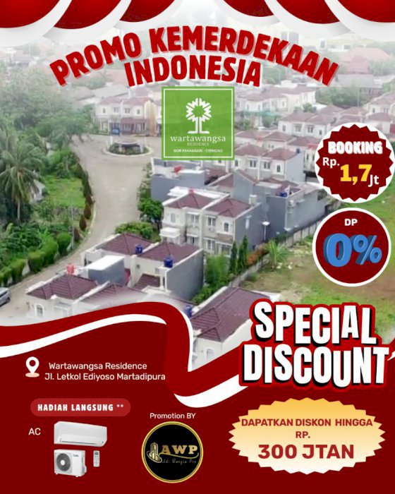 Wartawangsa Residence Khusus Promo Kemerdekaan Cukup Booking 1,7Jt All