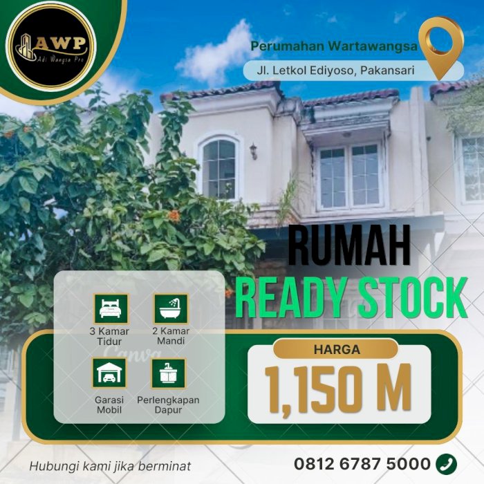 Di Jual Rumah Secound di Wartawangsa Residence Bisa KPR Tanpa DP