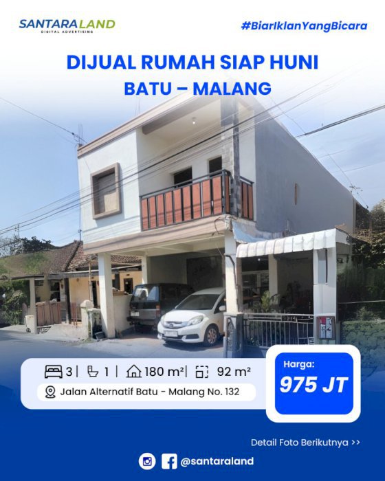 DIJUAL RUMAH SIAP HUNI DAERAH BATU – MALANG
