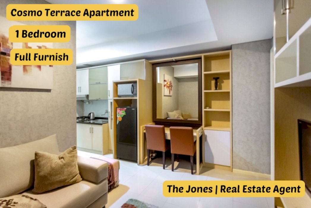 Jual Apartemen Cosmo Terrace Thamrin City 1 BR Full Furnished (0300)