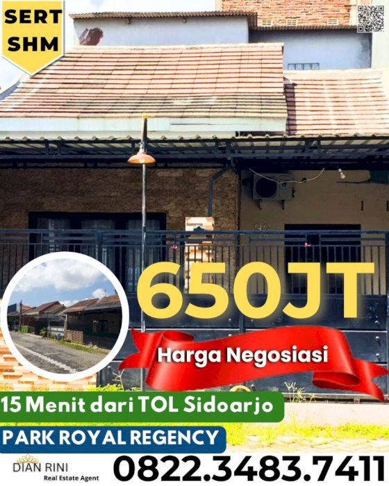 Dijual Rumah Siap Huni  Park Royal Regency  Buduran Sidoarjo