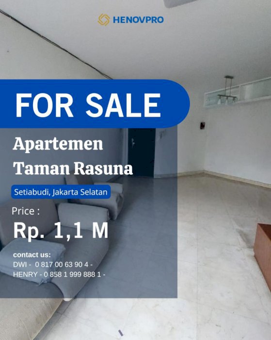 JUAL RUGI Taman Rasuna Unit 2+1BR City Dibawah NJOP