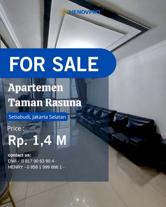 JUAL Apartemen Taman Rasuna Unit 3+1BR City view
