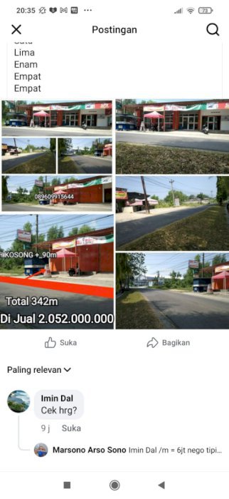 Dijual Ruko minimarket dan bangunan minimarket