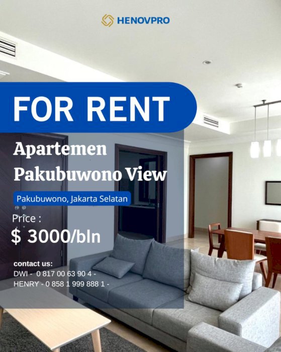 Pakubuwono View For Rent Best Unit 3+1 BR Full Furnish