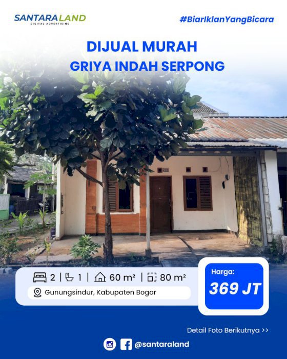 Dijual Murah Rumah Siap Huni - Griya Indah Serpong Blok G