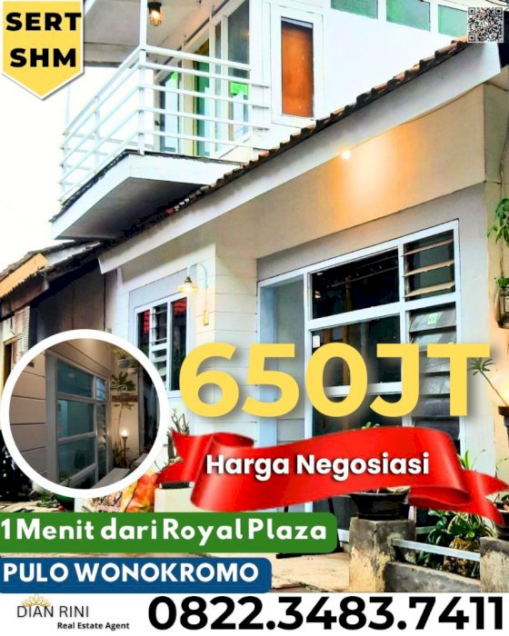 Dijual Rumah Kos siap Cuan  Di Pulo Wonokromo Belajang ROYAL PLAZA