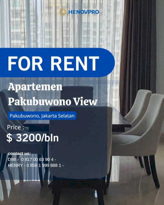 Pakubuwono View For Rent Best Unit 3+1 BR Full Furnish Best View