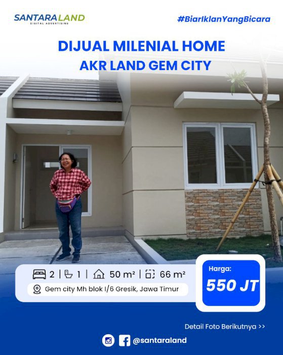 Milenial Home AKR LAND GEM City dekat jippe