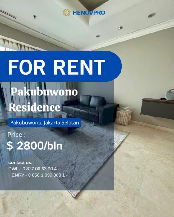 Pakubuwono Residence Apartment  Best Unit 2+1 BR Full Furnish