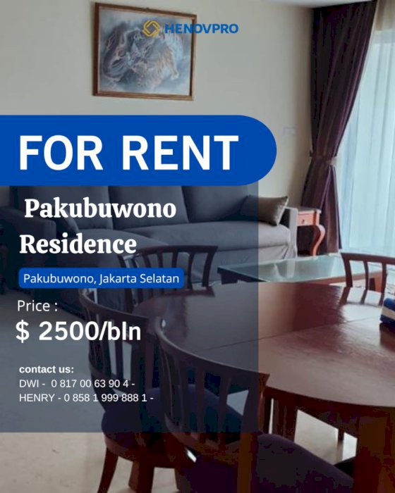 FOR RENT  Apartment Pakubuwono Residence  Best Unit 2+1 BR Best View