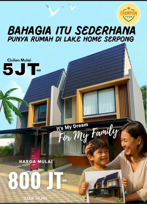 Cukup Bayar 5 juta, bisa Miliki Rumah Premium di Selatan BSD