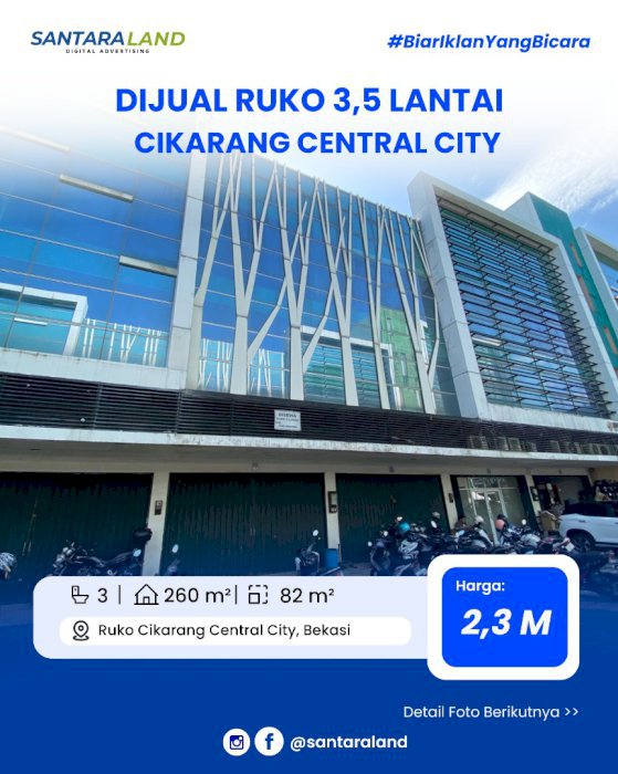 Ruko 3,5 lantai Cikarang Central City