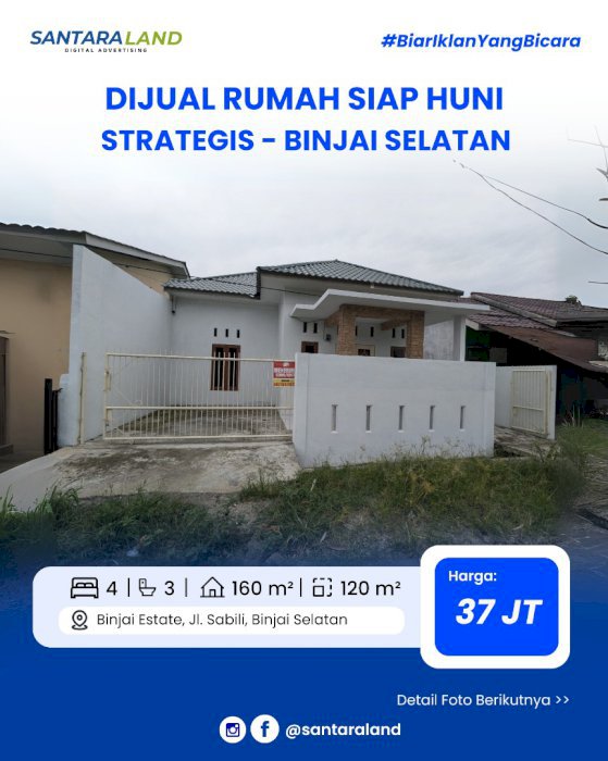 DIJUAL RUMAH SIAP HUNI – STRATEGIS DI BINJAI SELATAN