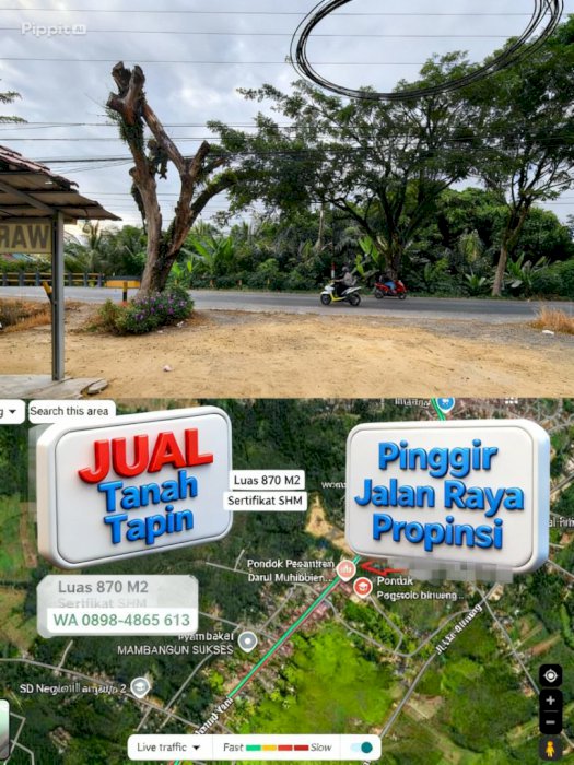 Jual Tanah Murah Tapin Jl. A Yani, Kalsel Pinggir Jalan Propinsi