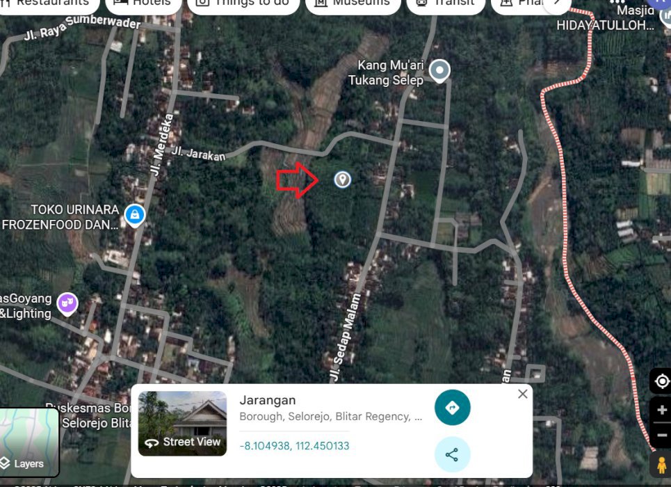 Jual Tanah Kebon Sengon di Boro, Selorejo Blitar