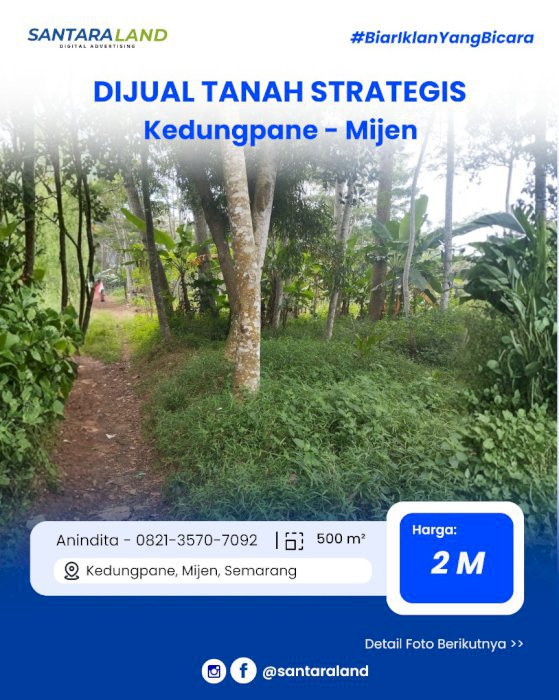 Dijual Tanah Strategis di Kedungpane, Mijen – Semarang
