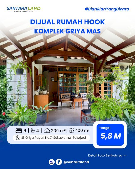 Dijual Rumah Hook Siap Huni  – Dekat Exit Tol Pasteur, Bandung