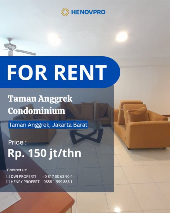 For Rent Best Unit 3+1BR Full Furnish Renov Mid Fl City View