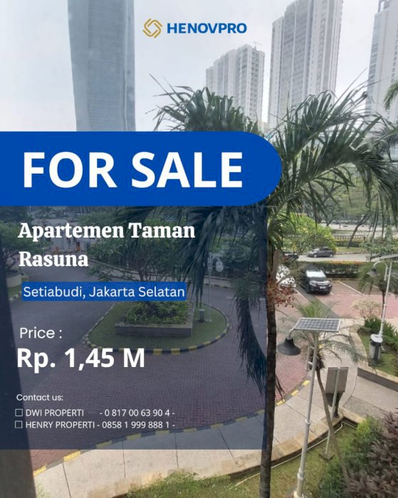 JUAL RUGI Taman Rasuna Unit 3+1BR Garden View Dibawah NJOP