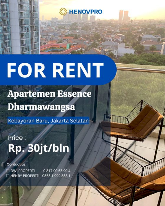 Disewakan Apartemen. Essence Dharmawangsa Best Garden View