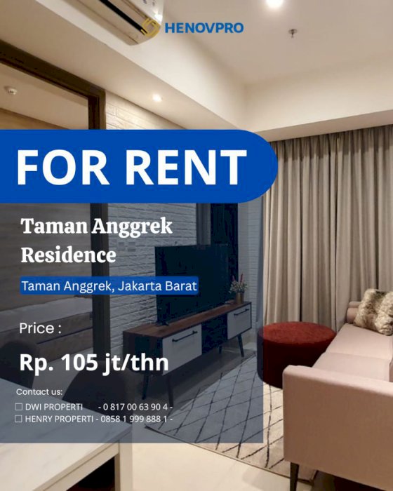 BRAND NEW Taman Anggrek Residence Unit 2BR Full Furnish Combine Unit
