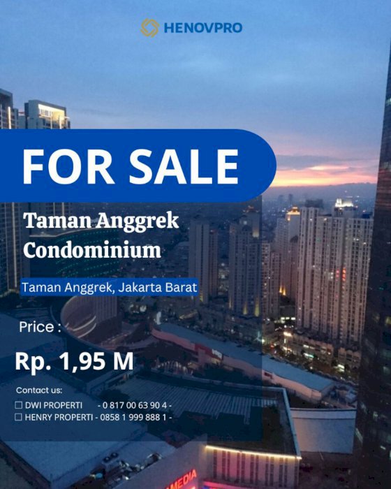 *Harga Terbaik Taman Anggrek Condo 2+1BR Ready to Move i*