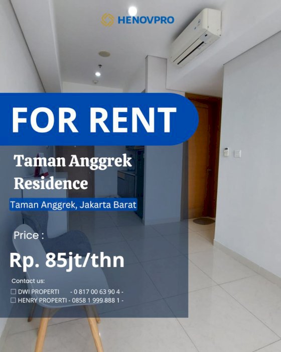 Apartemen Taman Anggrek Residence Unit 3BR Semi Furnish City View