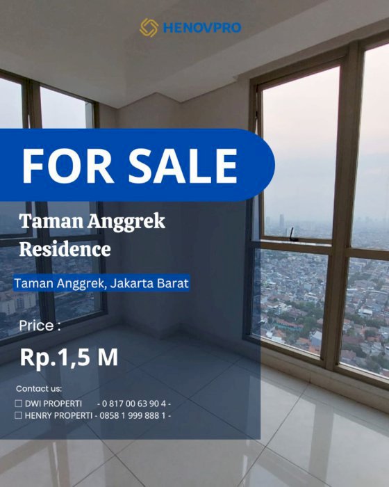 Dijual Cepat 2BR City di Taman Anggrek Residences TURUN HARGA