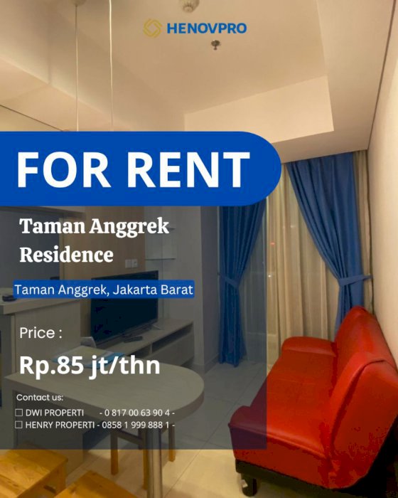 BRAND NEW Taman Anggrek Residence Unit 2BR Full Furnish