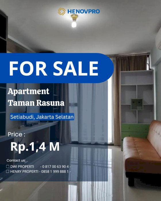 JUAL RUGI DIBAWAH NJOP Taman Rasuna Unit 3+1BR City View