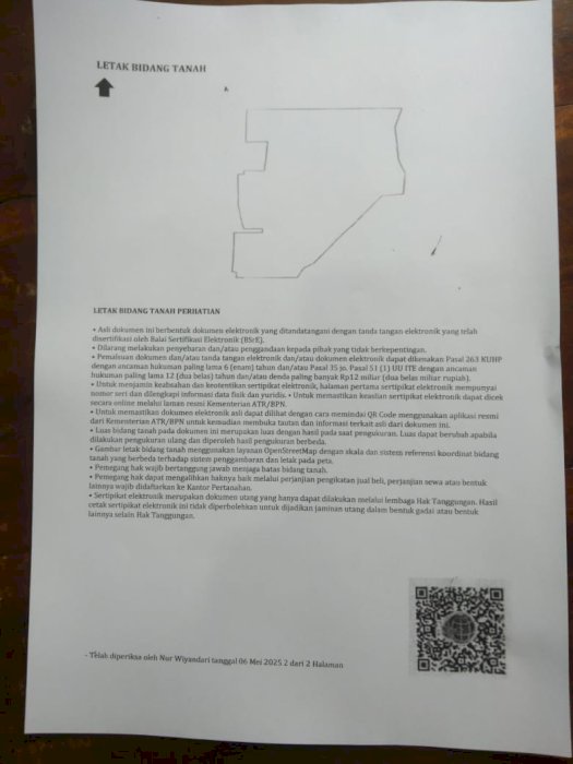 Tanah sawah jalur kuning cocok utk perumahan dan kampus