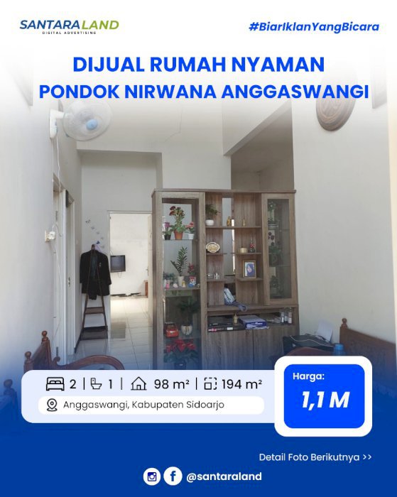 Dijual Rumah di Pondok Nirwana Anggaswangi – Cluster Amaryllis