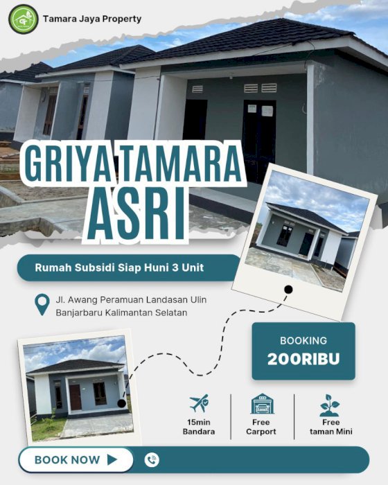 GRIYA TAMARA ASRI Rumah Subsidi Siap Huni - 3 Unit