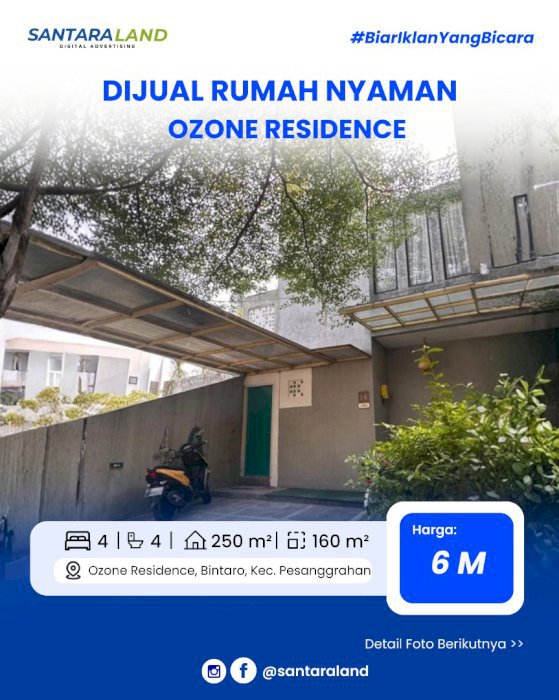 DIJUAL RUMAH NYAMAN DI OZONE RESIDENCE – SIAP HUNI